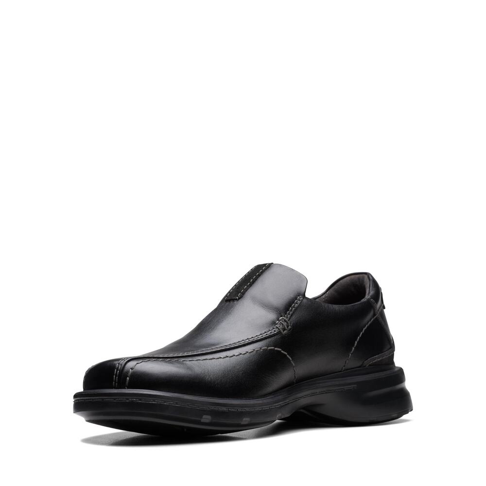 NWT  Clarks Collection Men's Gessler Step Loafer, Black Leather, 11.5 M US
